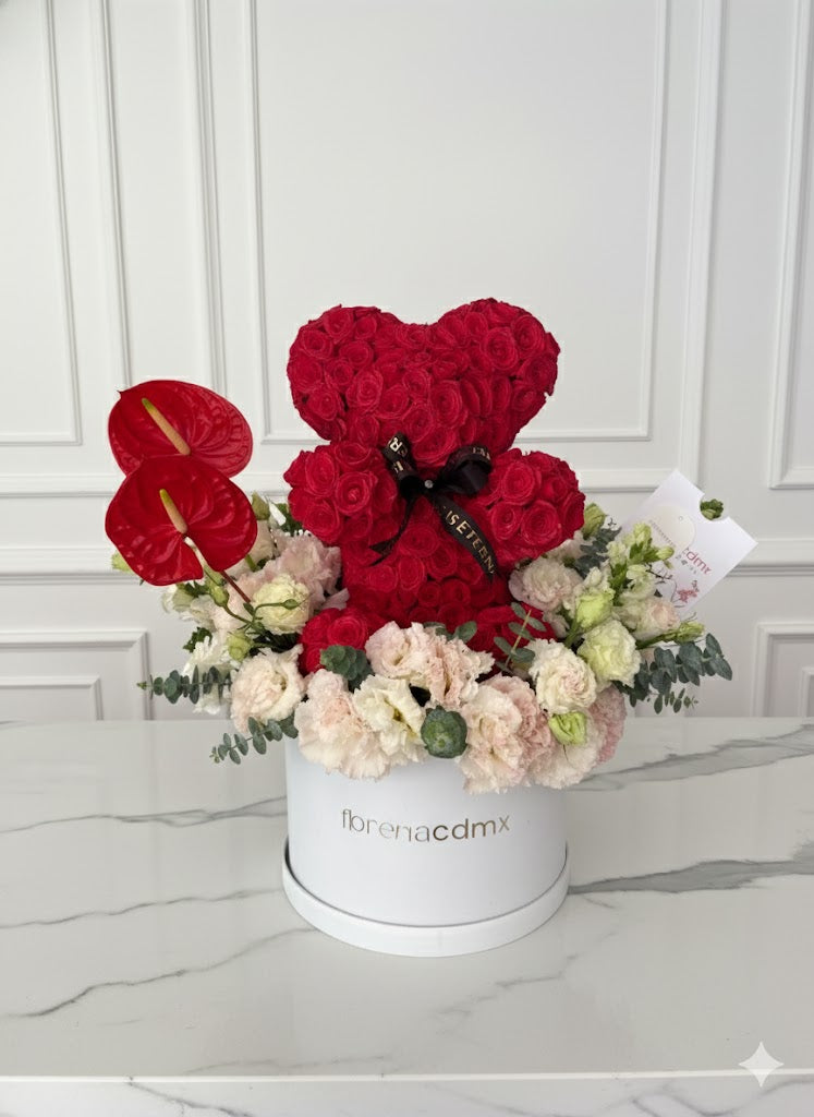 LITTLE TEDDY CON ROSAS INGLESAS